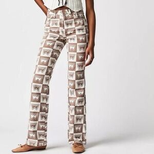 Wrangler Patterned Brown Westeward 626 high rise boot Women's Pants